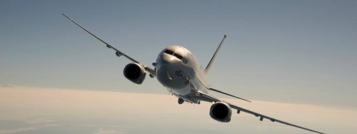 P8 plane over the Pacific