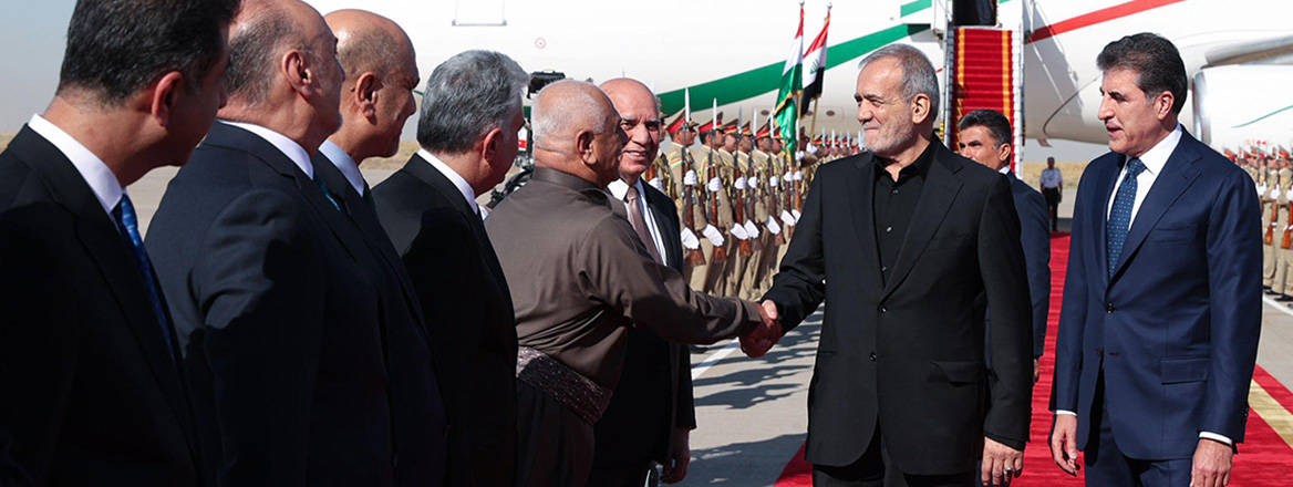 Neighbour's welcome: Iranian President Masoud Pezeshkian visits Iraq's Kurdistan Region on 12 September 2024