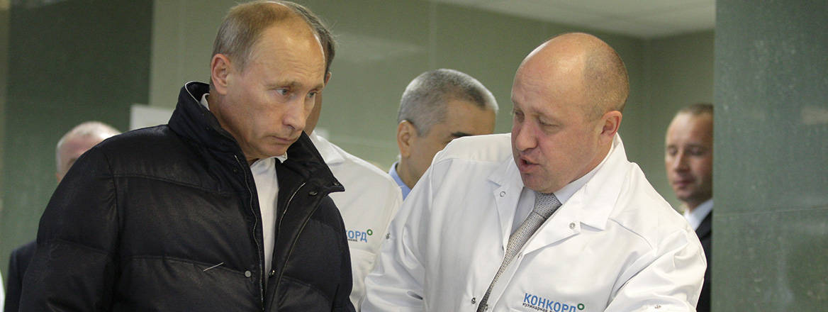 Close confidant: Russian President Vladimir Putin with Wagner Group founder Yevgeny Prigozhin