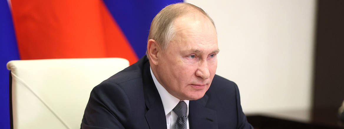 Russian President Vladimir Putin pictured in December 2021