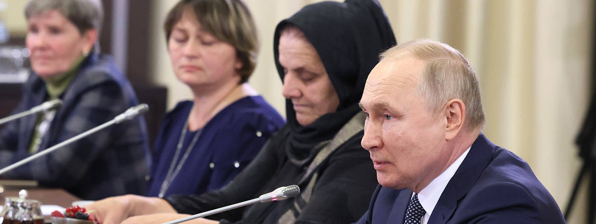 Managing expectations: Russian President Vladimir Putin meets with mothers of military personnel deployed in Ukraine