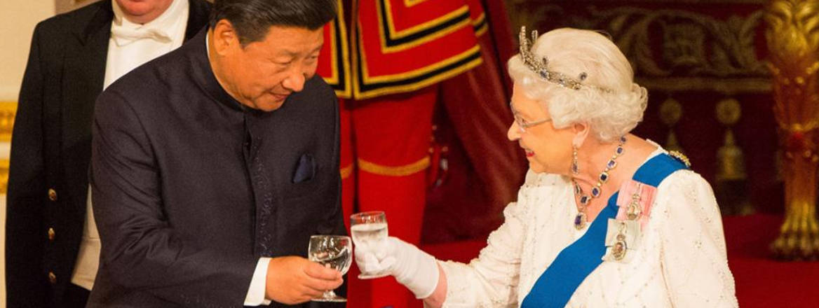 Chinese President Xi Jinping with Queen Elizabeth II