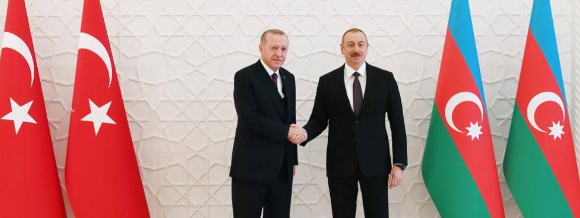 Recep Tayyip Erdoğan with Ilham Aliyev in Azerbaijan