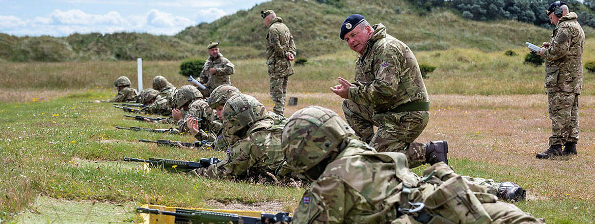 New Army Reserve soldiers taking part in a training course