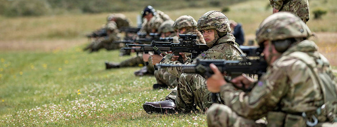 On the range: brand new Army Reserve soldiers undergo basic training at Redford Barracks in Scotland