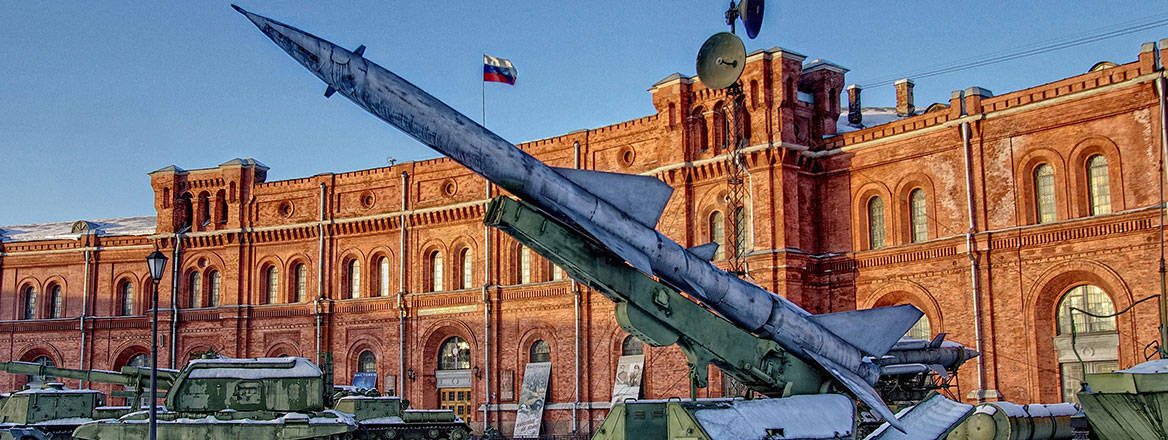 Ready for launch: a Soviet S-75 Dvina surface-to-air missile on display at a museum in St Petersburg. Image: Andrey Korchagin / Wikimedia Commons / CC BY-SA 2.0