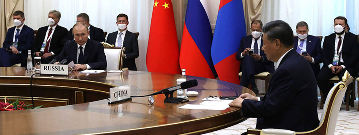 Limits after all: Chinese President Xi Jinping with Vladimir Putin at a meeting in Samarkand in September, where the Russian leader acknowledged China's 'questions and concerns' over Ukraine