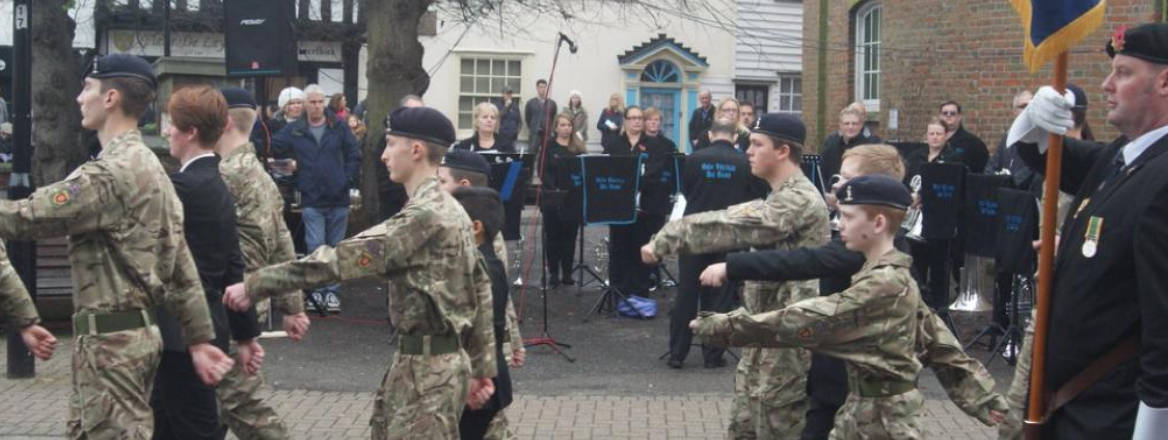 soldiers on march in UK