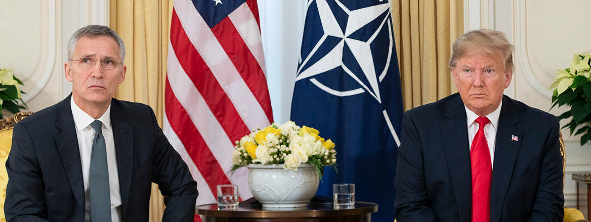 Tension in the air: former US President Donald Trump with NATO Secretary General Jens Stoltenberg in 2019