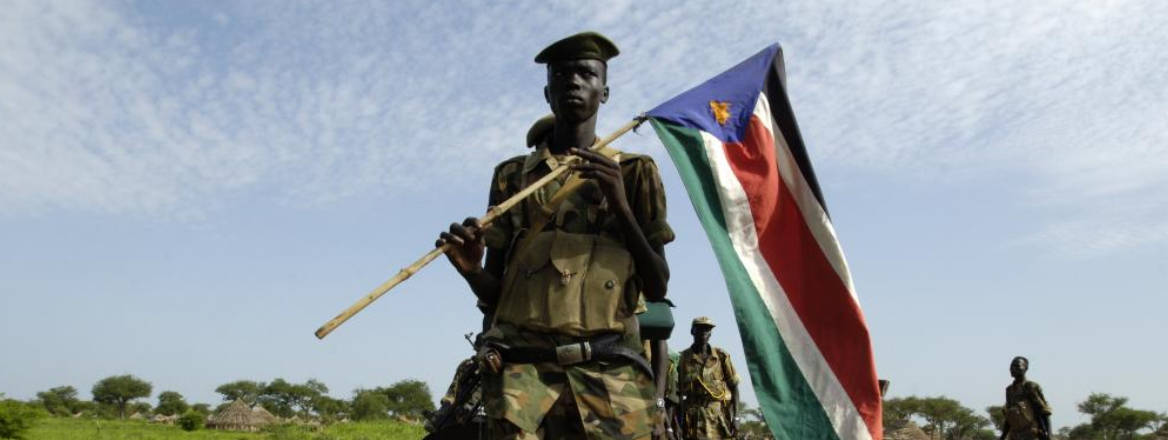 Sudan armed forces with flag