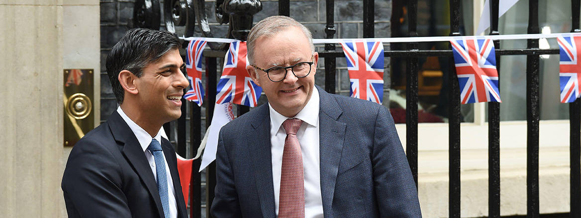 Maintaining momentum: Australian Prime Minister Anthony Albanese meets with UK Prime Minister Rishi Sunak in Downing Street