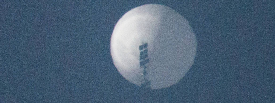 Floating by: an image of the suspected Chinese surveillance balloon over Billings, Montana
