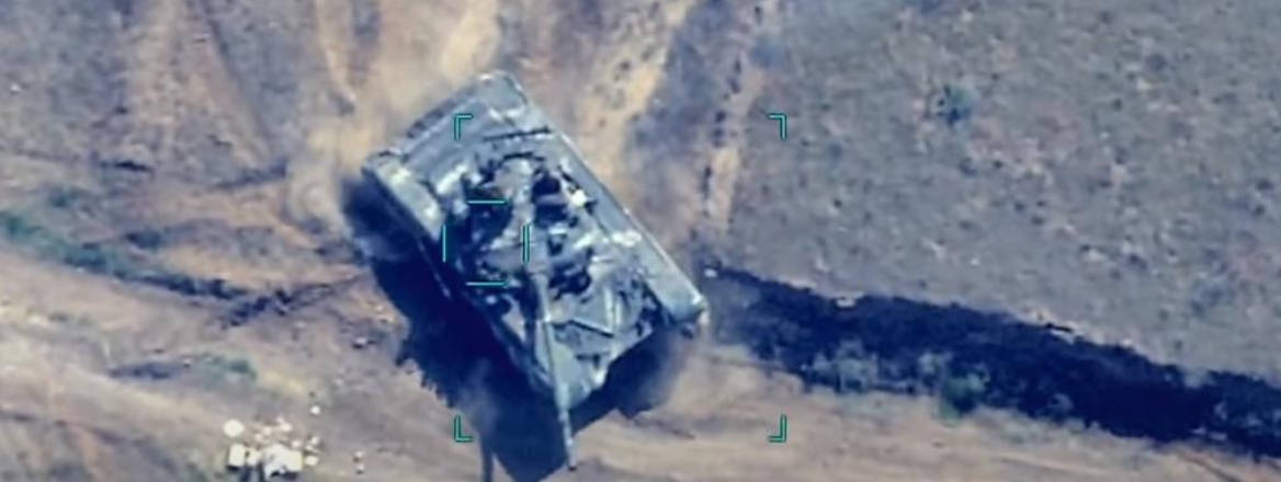 UAV footage of an Armenian T-72