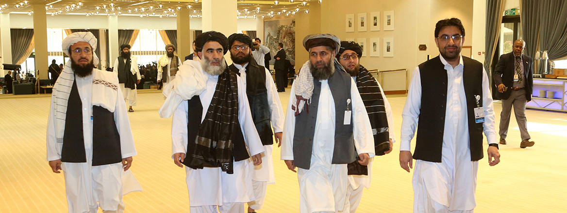Taliban delegation from Afghanistan at Doha, February 2020