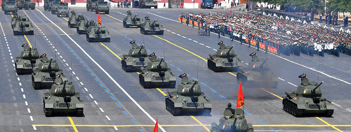Cult of victory: tanks on display during Moscow's 2020 Victory Day parade. Image: kremlin.ru / Wikimedia Commons / CC BY 4.0