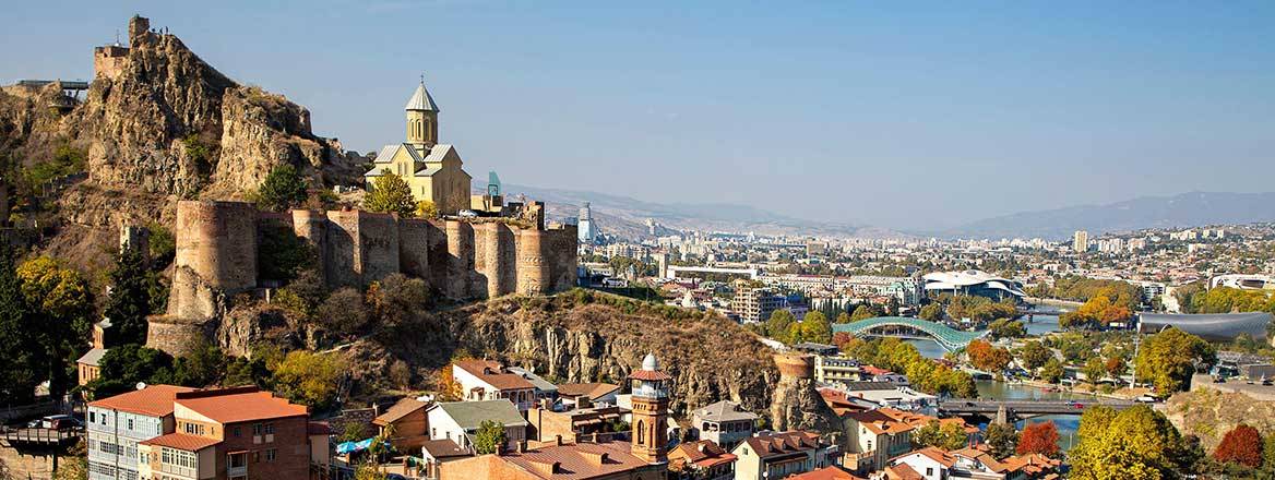 Tbilisi's skyline during the day