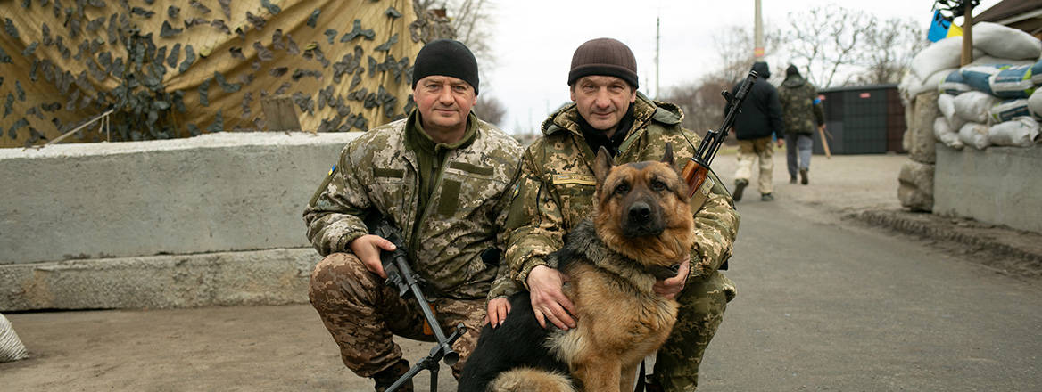 Against the odds: members of Ukraine's Territorial Defence Forces pictured in April 2022