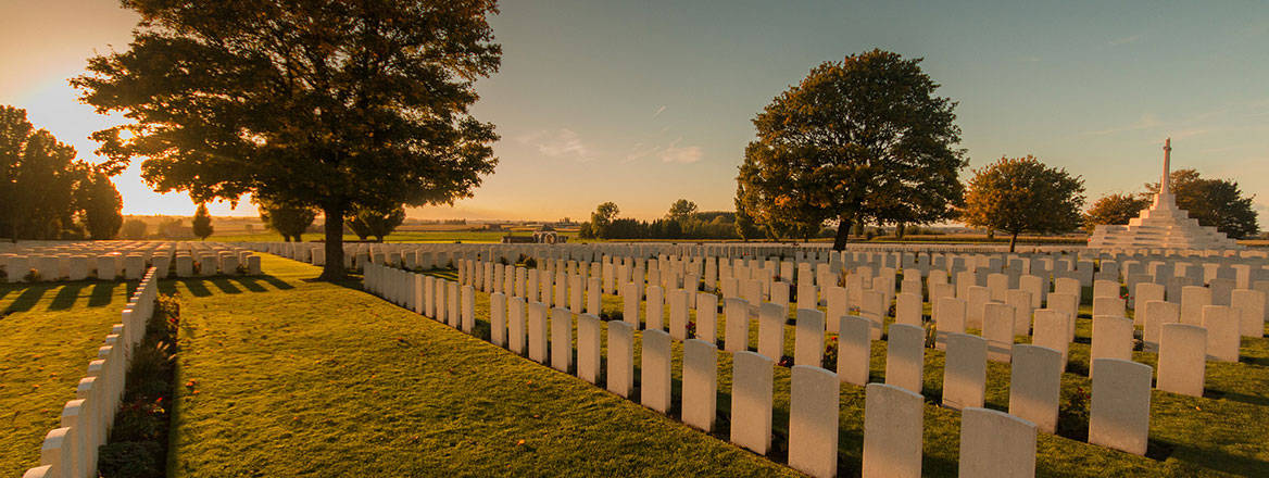 Tyne Cot Commonwealth War Graves Cemetery and Memorial to the Missing, near Passendale in Belgium