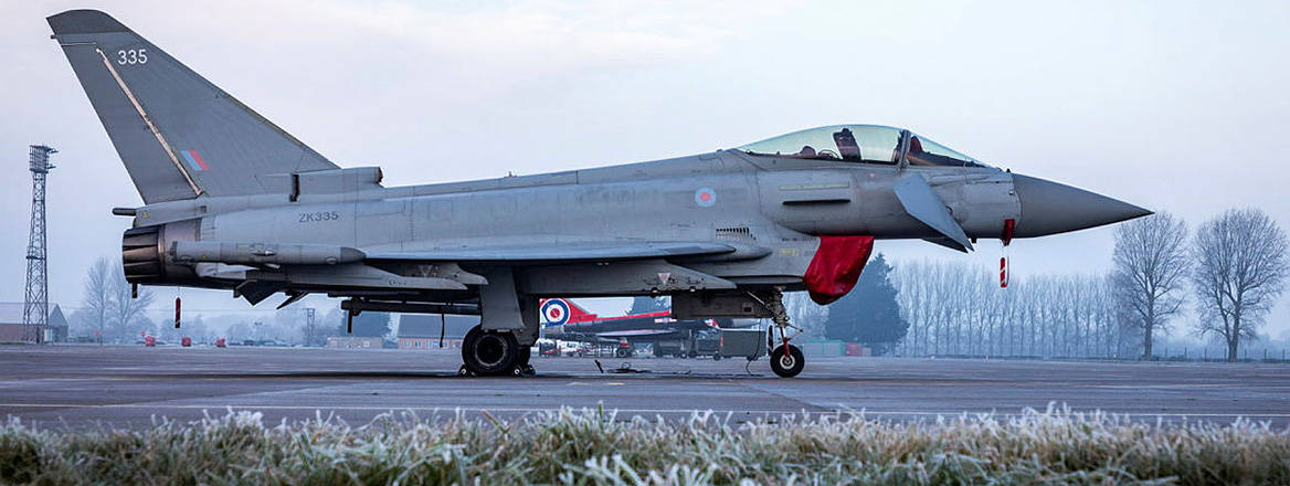 A costly gift: Typhoon aircraft at RAF Coningsby in Lincolnshire