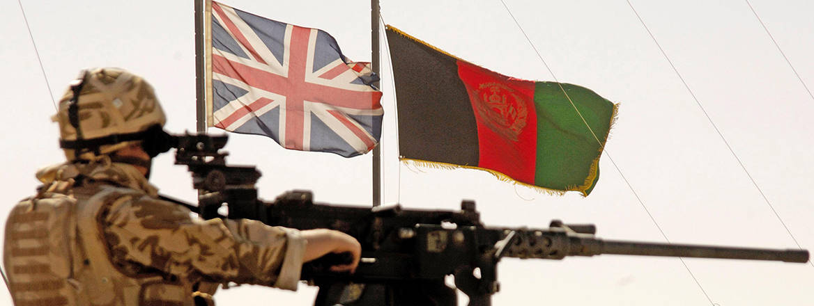 UK and Afghan flags