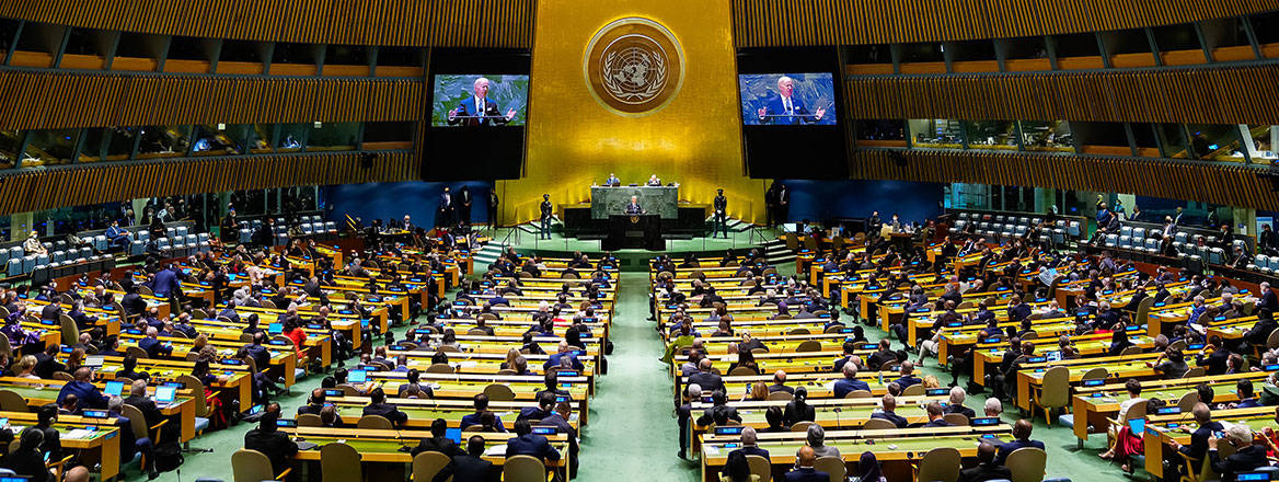 The stage is set: the UN General Assembly in session. Image: The White House