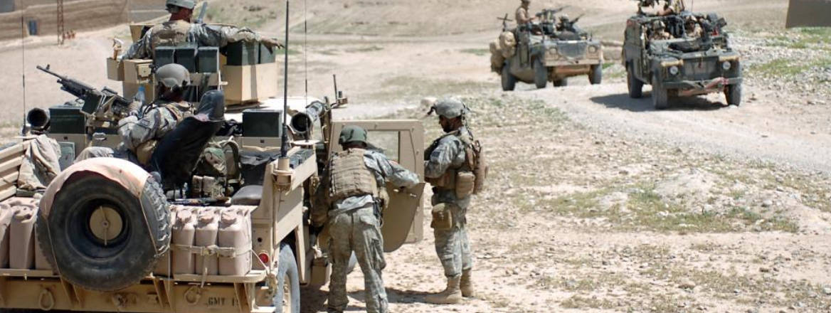 American and British soldiers in the Sangin District