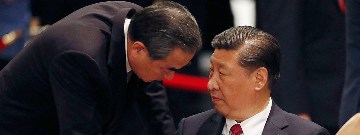 In the doldrums: Chinese President Xi Jinping with his foreign minister, Wang Yi