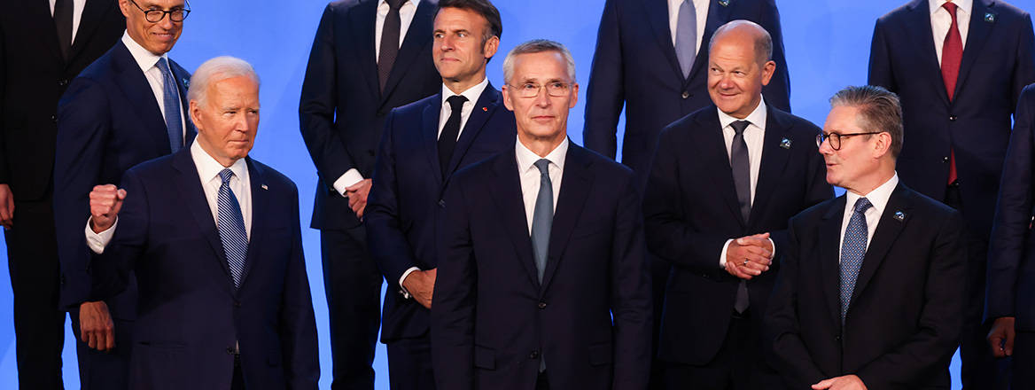 Show of unity: leaders pose for a photo at the NATO Summit in Washington