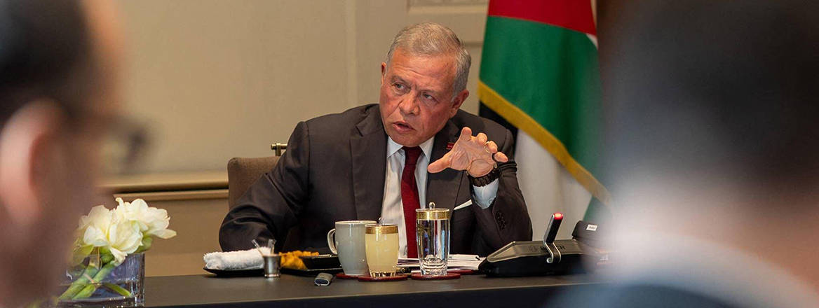 King Abdullah II of Jordan chaired a meeting in Amman, attended by Crown Prince Hussein bin Abdullah II, to review the government s preparations for implementing the National Water Carrier Project.