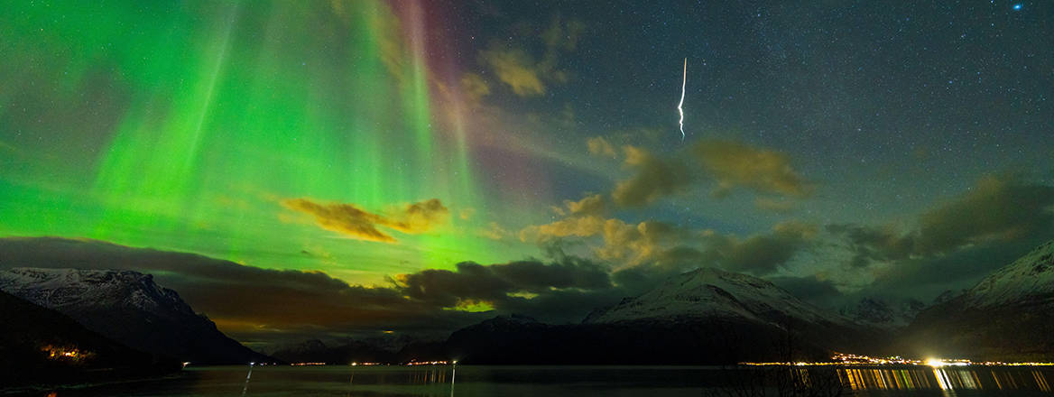 View of a rocket launch from Norway's Andøya spaceport.