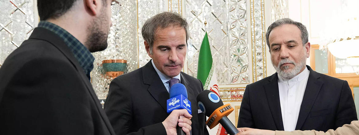  International Atomic Energy Agency (IAEA) Director General Rafael Mariano Grossi speaks to the media during a meeting with Iranian Foreign Minister Abbas Araghchi in Tehran, 17 April, 2025.