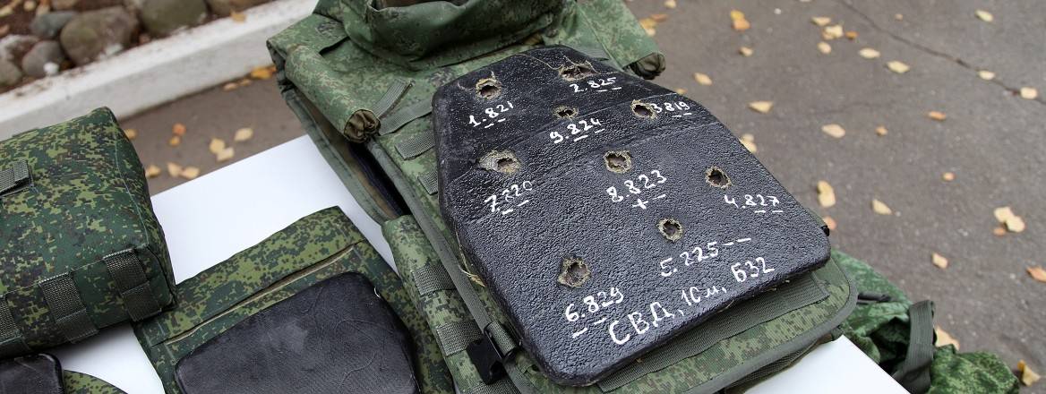 Granit cremic armour insert for 6B45 body armour with test impacts 