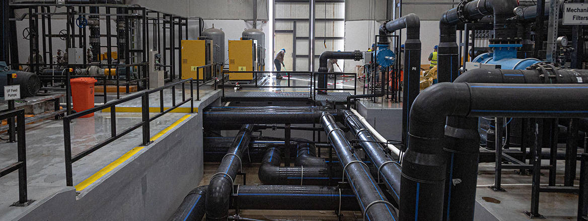 An ultra-modern desalination plant in Basra, Iraq.