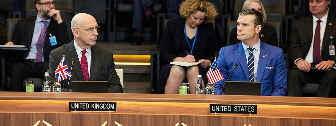 UK Secretary of State for Defence John Healey with US Secretary of Defense Pete Hegseth. 