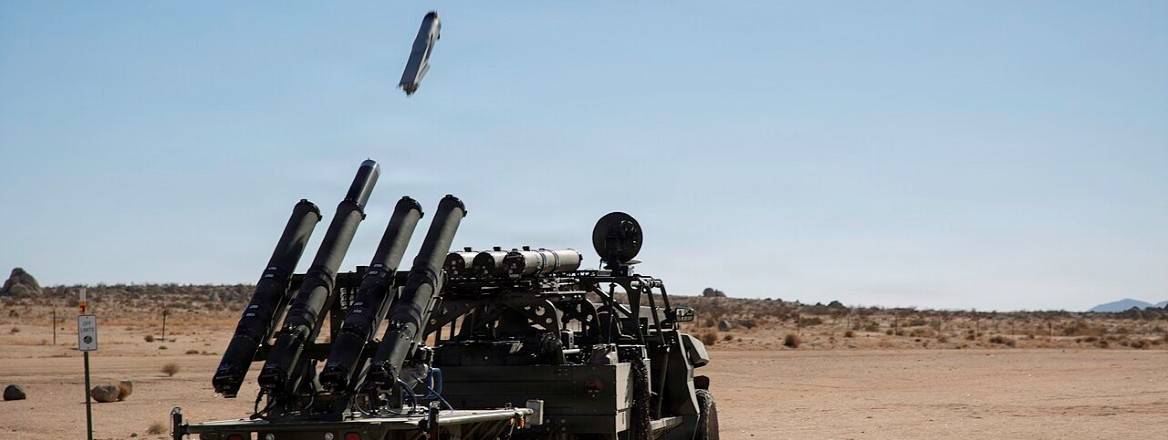 U.S. Soldiers assigned to 2nd Armoured Brigade Combat Team, 1st Cavalry Division launch a Loitering Munition Rotation 26-02 at the National Training Center, Fort Irwin, Nov. 01, 2025