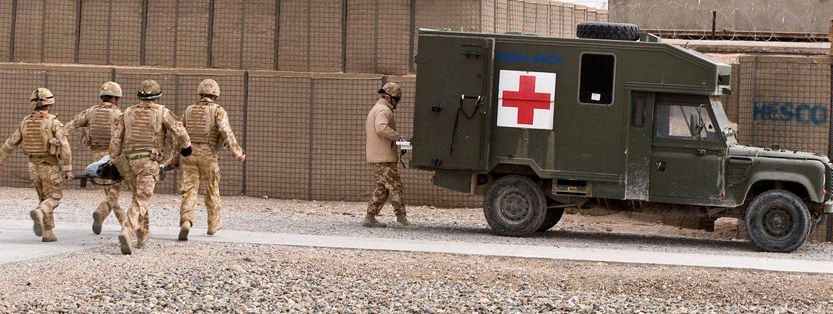 MERT Receive Casualty at Lashkar Gah, Afghanist