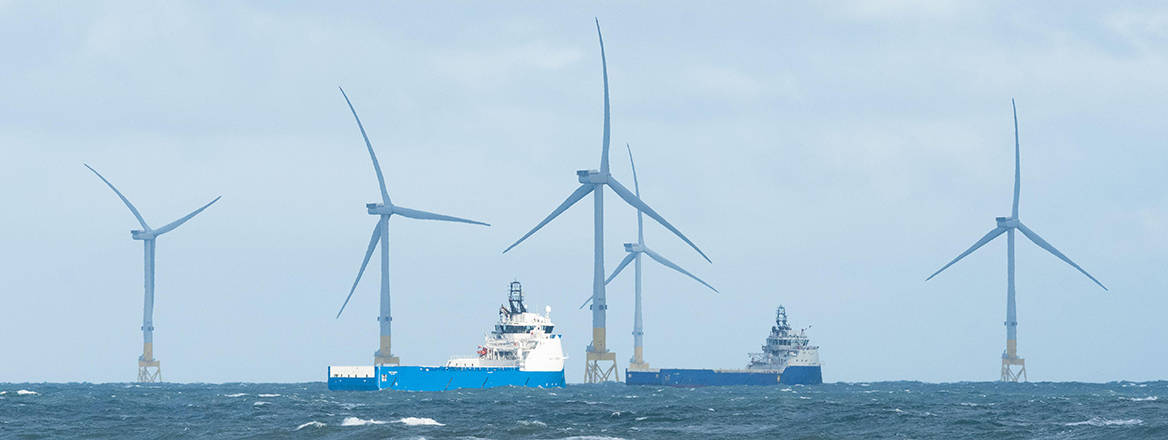 Aberdeen offshore windfarm, in the North Sea.