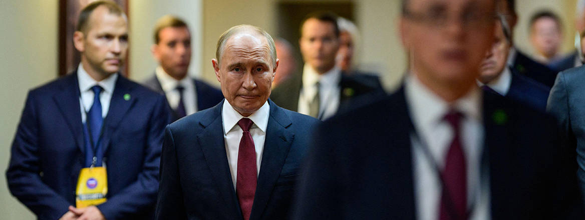 Russian President Vladimir Putin at Joint Base Elmendorf Richardson in Anchorage, Alaska.