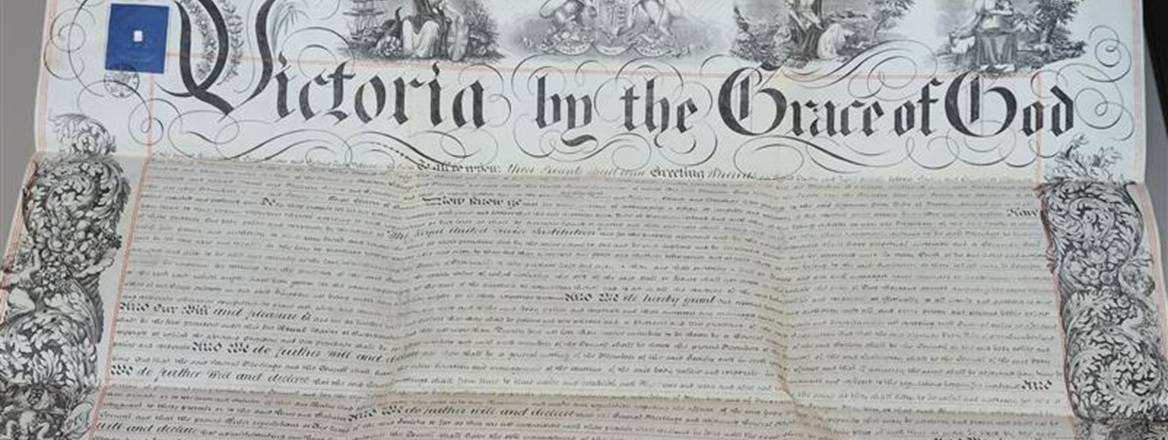 The Royal Charter (above) and the Seal (right) granted to RUSI