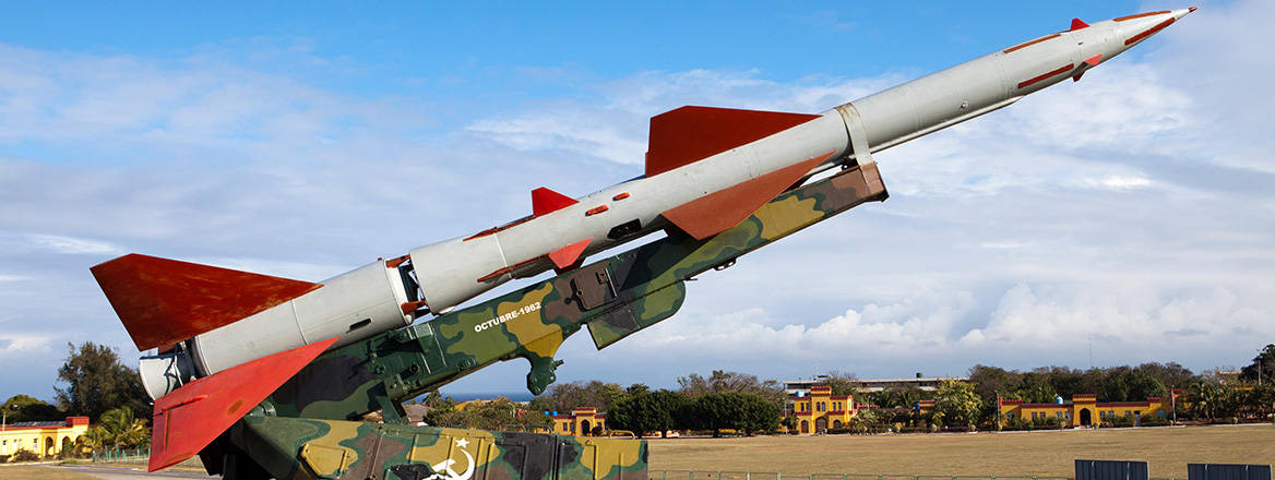 An S-75 Dvina surface-to-air missile deployed in Cuba during the 1962 Cuban Missile Crisis. Courtesy of Konstantin Kulikov / Alamy
