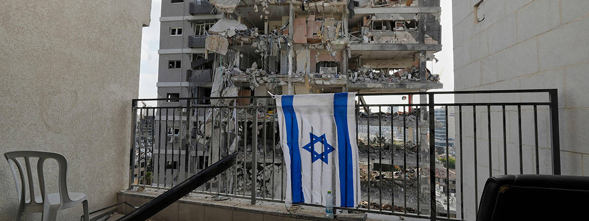 Destruction of residential buildings by an Iranian missile strike in Bat Yam, central Israel, on Sunday, June 15, 2025.