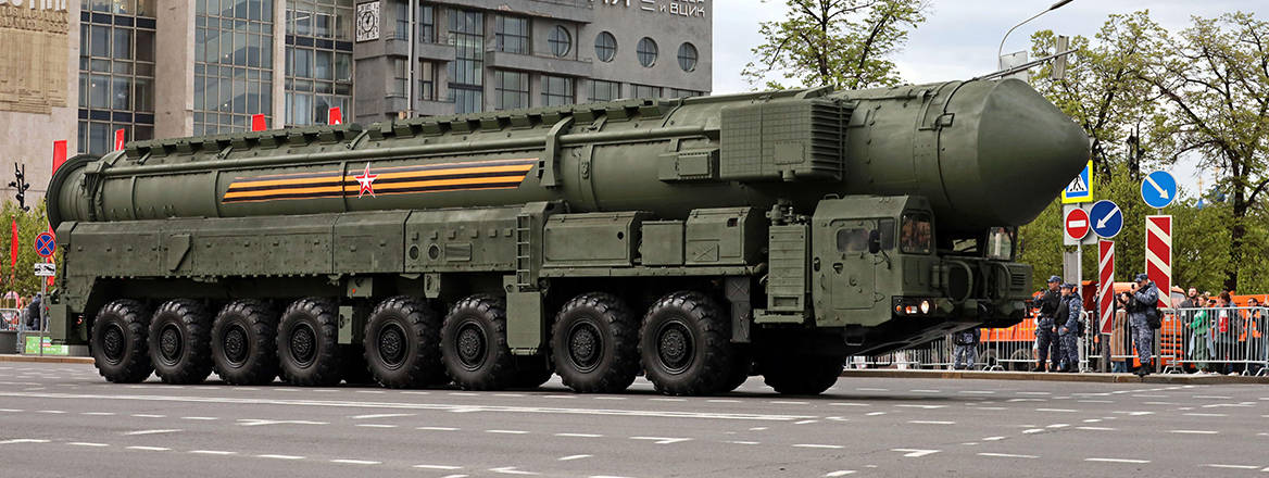 Russian nuclear missile before the 2023 Victory day parade