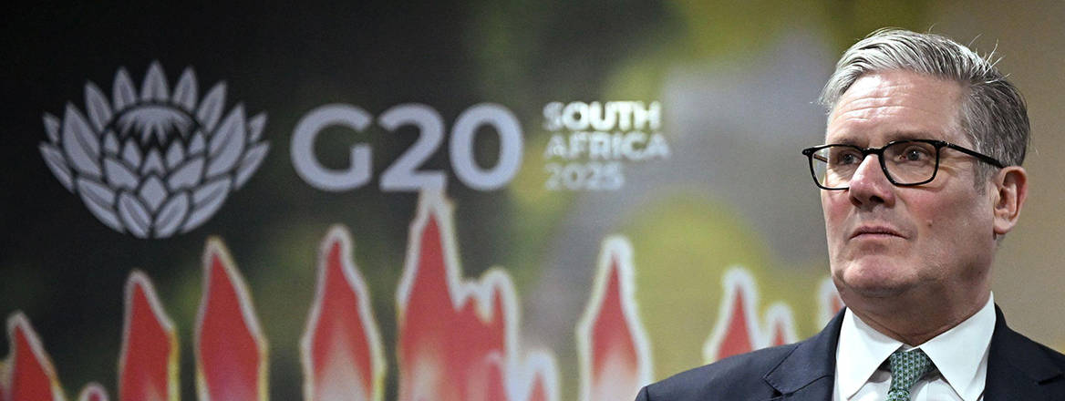 Former Prime Minister Sir Keir Starmer at the G20 summit in Johannesburg, South Africa.