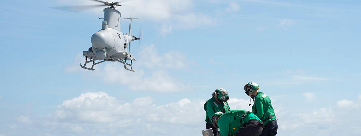 A UAV takes off from the littoral combat ship USS Coronado. There has been an unparalleled shift that has increased the relevance for littoral UAVs in modern warfare. Courtesy of Stocktrek Images / Alamy