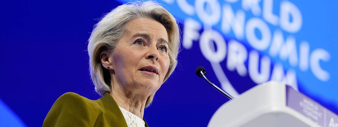 President of the European Commission Ursula von der Leyen talks during the Annual Meeting of the World Economic Forum in Davos, Switzerland, 20 January, 2026.