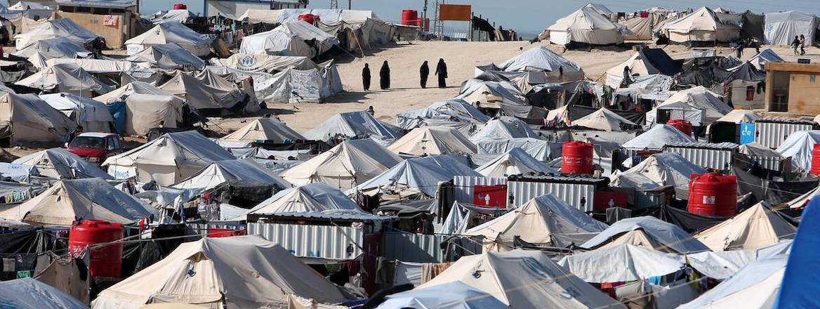 A general view of al-Hol displacement camp in Hasaka governorate, Syria, April 1, 2019