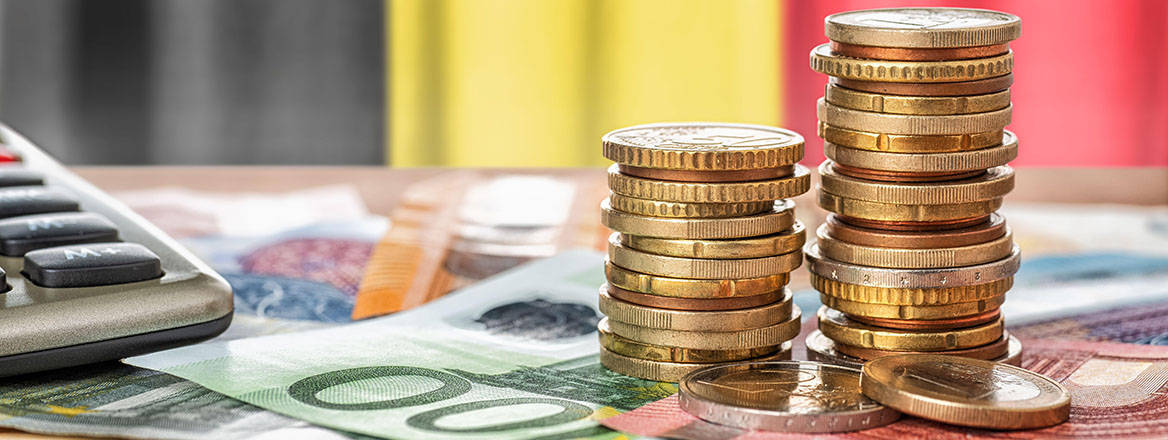 Financial transactions in the euro in Belgium.