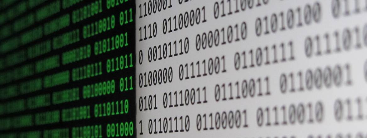 binary code of numbers 0 and 1