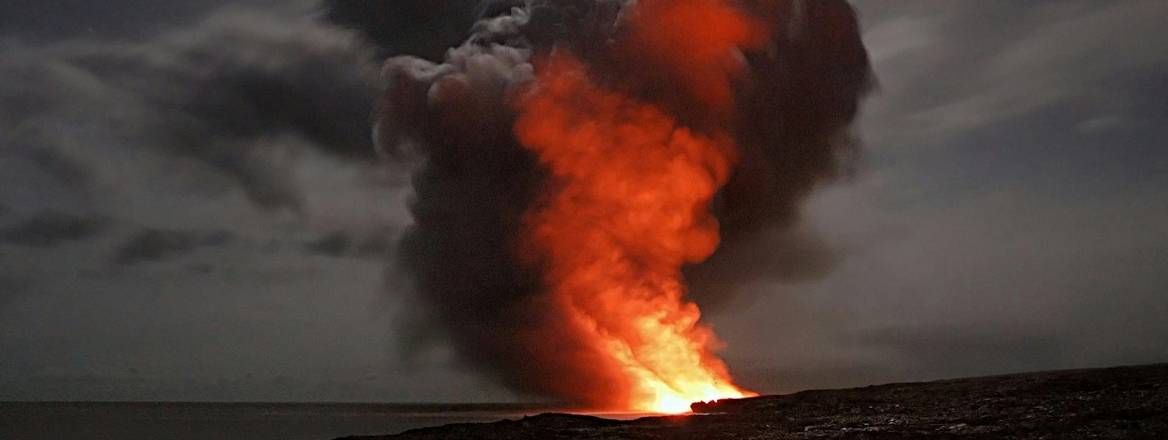 Black smoke from a fire