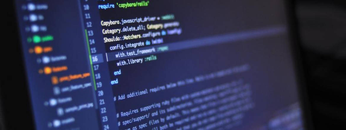 close up of code